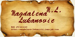 Magdalena Lukanović vizit kartica